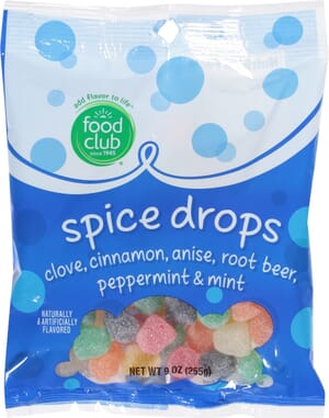 Food Club Spice Drops Candy 9 oz