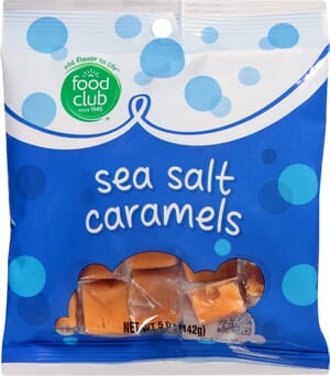 Food Club Sea Salt Caramels 5 oz Bag