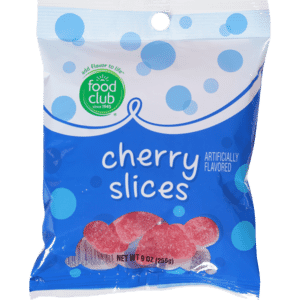 Food Club Cherry Slices Candy 9 oz