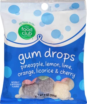 Food Club Gum Drops 9 oz Bag