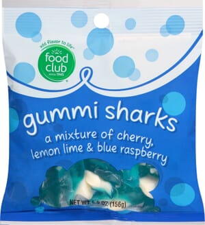 Food Club Gummi Sharks 5.5 oz