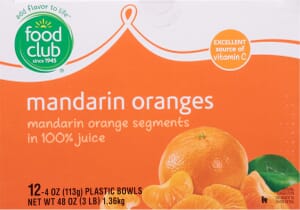 Food Club Mandarin Oranges 12 ea