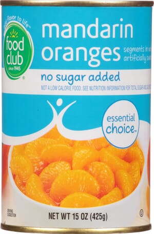 Food Club No Sugar Added Mandarin Oranges 15 oz