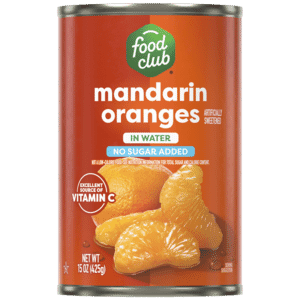 Food Club No Sugar Added Mandarin Oranges in Water 15 oz