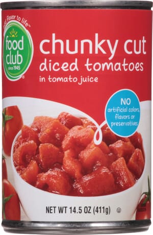 Food Club Chunky Cut Diced Tomatoes 14.5 oz