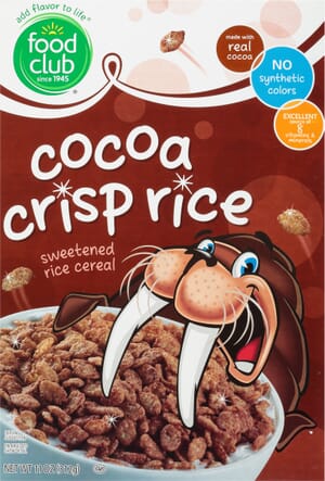 Food Club Cocoa Crisp Rice Cereal 11 oz