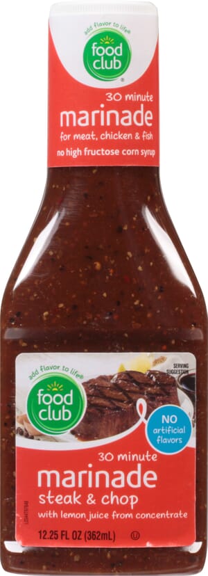 Food Club Steak & Chop Marinade 12.25 fl oz