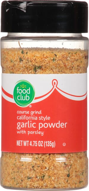 Food Club Course Grind California Style Garlic Powder with Parsley 4.75 oz