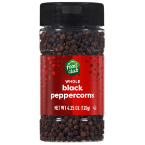 Food Club Whole Black Peppercorns 4.25 oz