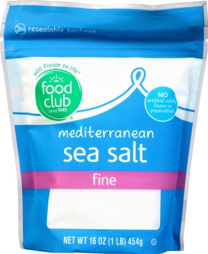 Food Club Fine Mediterranean Sea Salt 16 oz