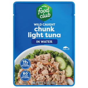 Food Club Wild Caught Chunk Light Tuna in Water 2.6 oz