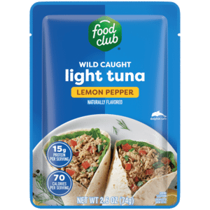 Food Club Wild Caught Light Lemon Pepper Tuna 2.6 oz