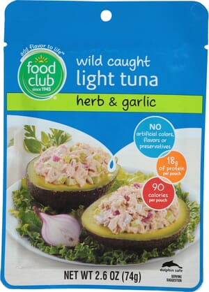 Food Club Light Herb & Garlic Tuna 2.6 oz