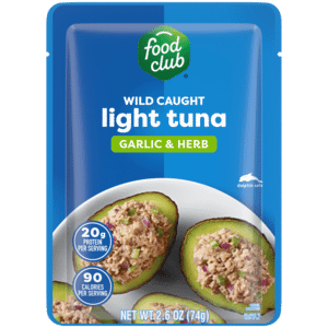 Food Club Wild Caught Light Garlic & Herb Tuna 2.6 oz