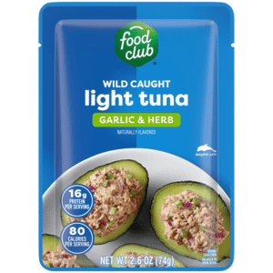 Food Club Wild Caught Garlic & Herb Light Tuna 2.6 oz