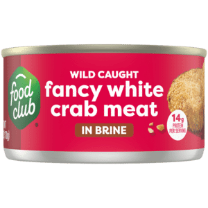 Food Club Fancy White Crab Meat in Brine 6 oz