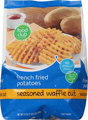 Food Club Seasoned Waffle Cut French Fried Potatoes 24 oz