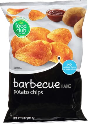 Food Club Barbecue Flavored Potato Chips 10 oz