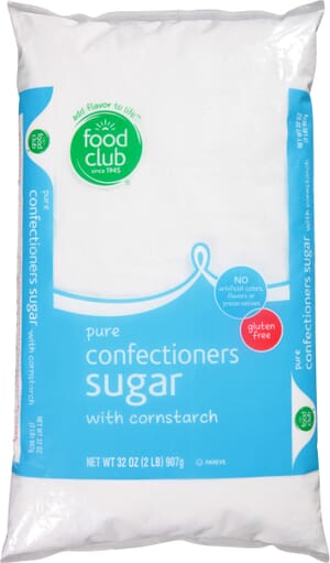 Food Club Pure Confectioners Sugar with Cornstarch 32 oz