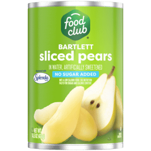 Food Club No Sugar Added Bartlett Sliced Pears in Water 14.5 oz