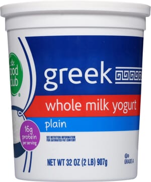 Food Club Whole Milk Greek Plain Yogurt 32 oz