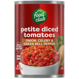 Food Club Petite Diced Onion Celery & Green Bell Pepper Tomatoes 14.5 oz
