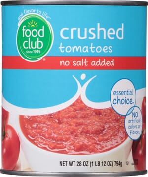 Food Club Essential Choice No Salt Added Crushed Tomatoes 28 oz