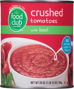 Food Club Crushed Tomatoes with Basil 28 oz