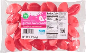 Food Club Gummi Smoochers Strawberry Valentine’s Candy 12 oz