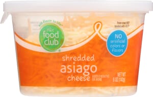 Food Club Asiago Shredded Cheese 5 oz