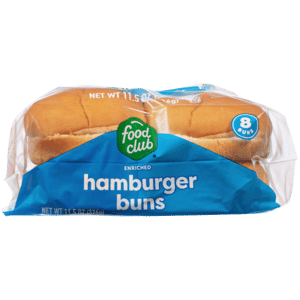 Food Club Enriched Hamburger Buns 8 Each