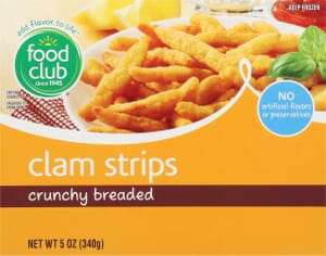 Food Club Crunchy Breaded Clam Strips 5 oz