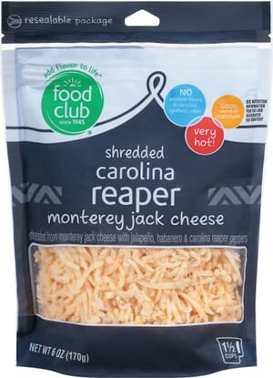 Food Club Shredded Monterey Jack Carolina Reaper Cheese 6 oz