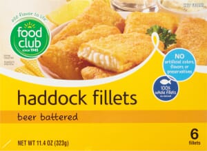 Food Club Beer Battered Haddock Fillets 6 ea