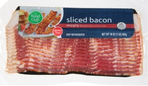 Food Club Sliced Maple Flavored Bacon 16 oz