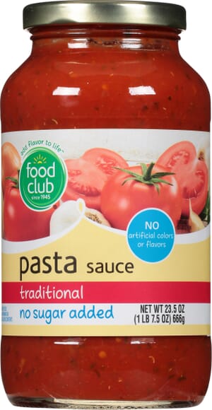 Food Club Traditional Pasta Sauce 23.5 oz