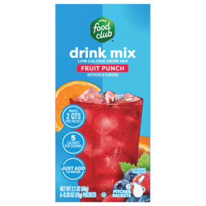 Food Club Low Calorie Fruit Punch Drink Mix 6 – 0.35 oz Packets