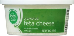 Food Club Crumbled Feta Cheese 5 oz