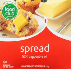 Food Club 53% Vegetable Oil Spread 4 ea