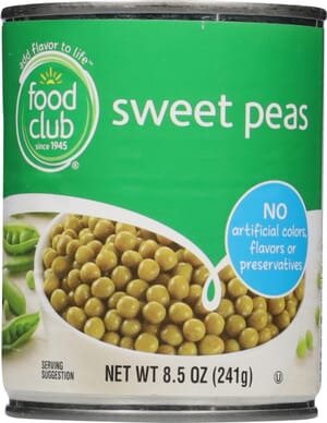 Food Club Sweet Peas 8.5 oz