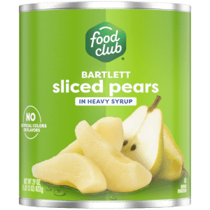 Food Club Bartlett Sliced Pears in Heavy Syrup 29 oz
