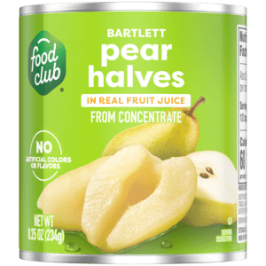 Food Club Bartlett Pear Halves in Real Fruit Juice 8.25 oz