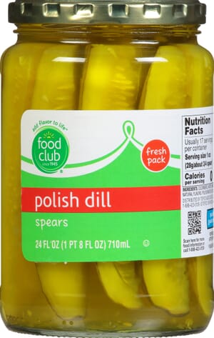 Food Club Spears Polish Dill Pickles 24 fl oz