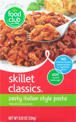 Food Club Skillet Classics Zesty Italian Style Pasta 8.25 oz