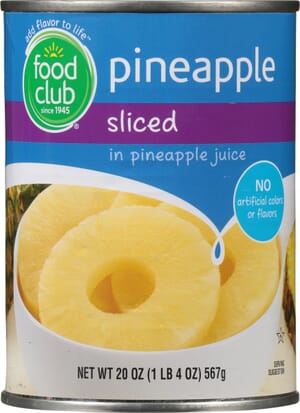 Food Club Sliced Pineapple 20 oz