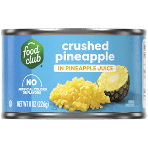 Food Club Crushed Pineapple in Pineapple Juice 8 oz