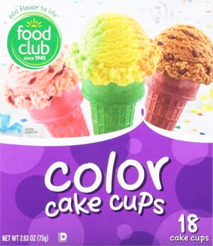 Food Club Color Cake Cups s 18 ea