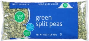 Food Club Green Split Peas 16 oz