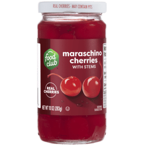Food Club Maraschino Cherries with Stems 10 oz