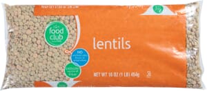 Food Club Lentils 16 oz